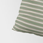 Triple Stripe Pattern Muted Green, Cream, Pink Pillow Sham Gallery Image 4