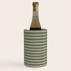 Triple Stripe Pattern Muted Green, Cream, Pink Wine Chiller Gallery Image 2