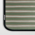 Triple Stripe Pattern Muted Green, Cream, Pink Laptop Sleeve Gallery Image 3