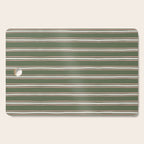 Triple Stripe Pattern Muted Green, Cream, Pink Cutting Board Gallery Image 1