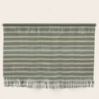 Triple Stripe Pattern Muted Green, Cream, Pink Wall Hanging Gallery Image 1