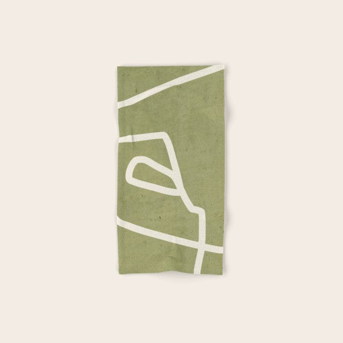 abstract minimal 57 Green Bath Towel Gallery Image 1