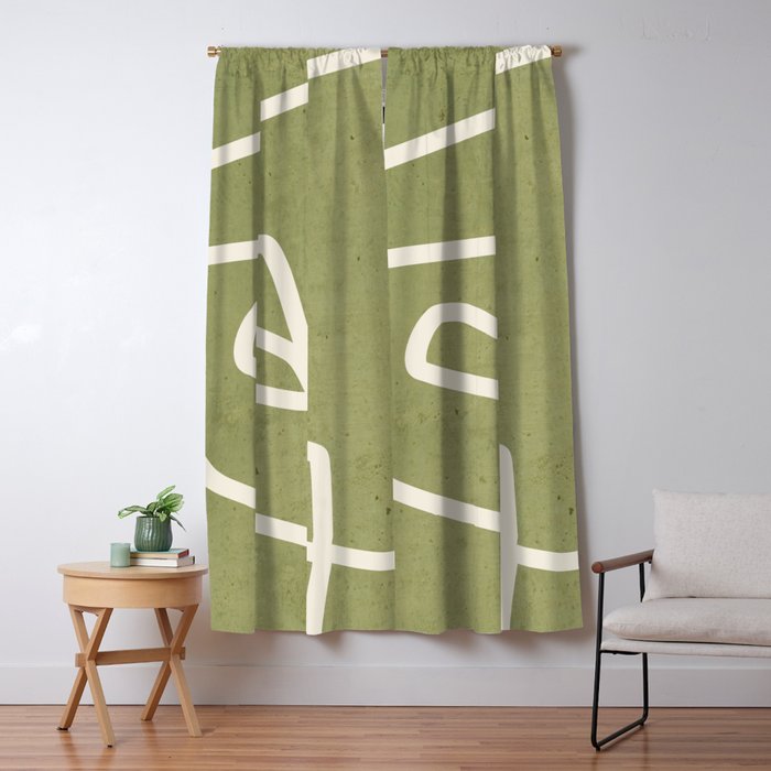 abstract minimal 57 Green Window Curtain Gallery Image 5