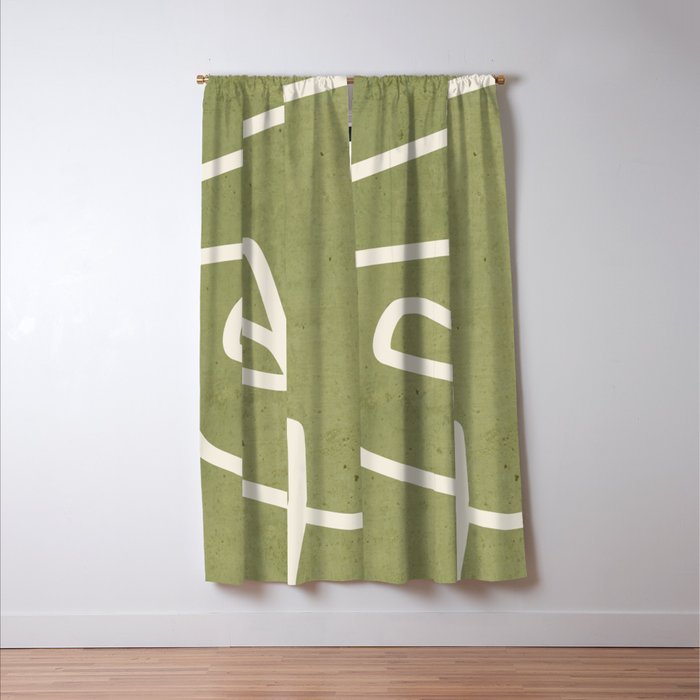 abstract minimal 57 Green Window Curtain Gallery Image 3