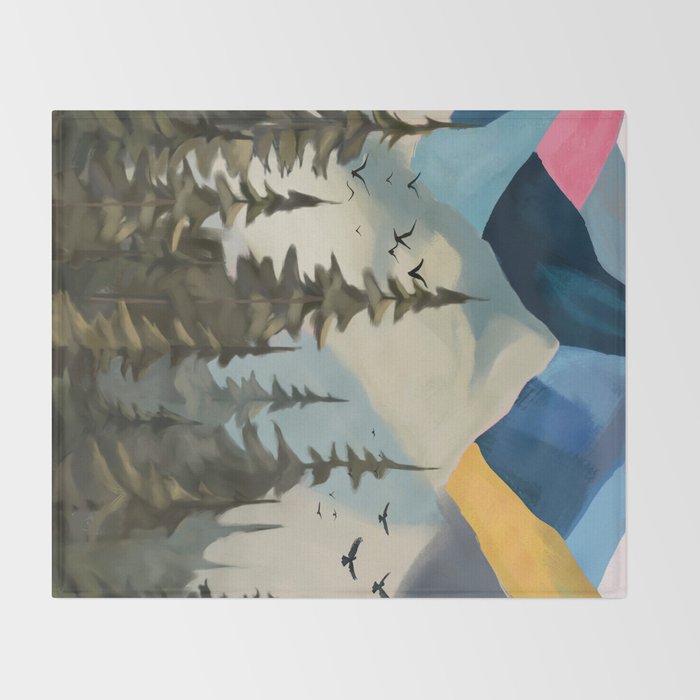 Dawn Over the Ridge  Throw Blanket Gallery Image 2
