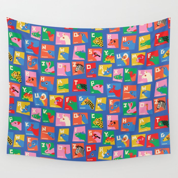 Animal Alphabet Wall Tapestry