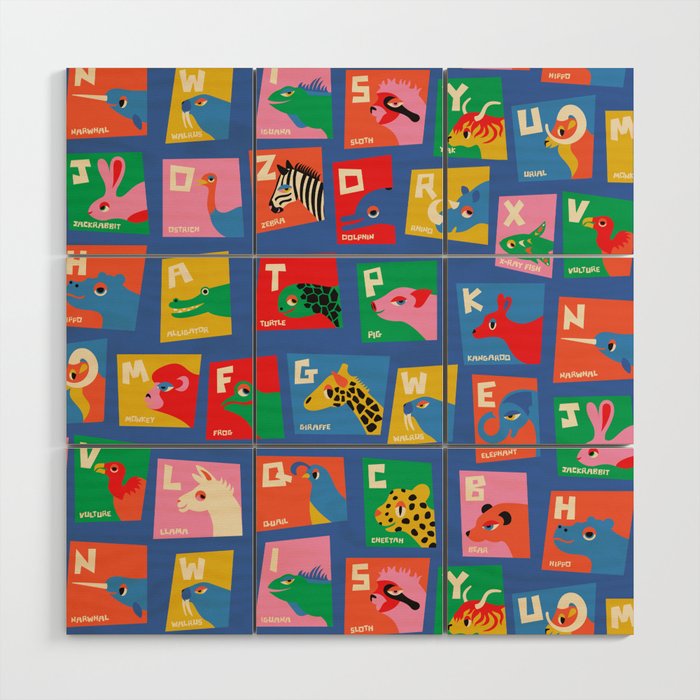 Animal Alphabet Wood Wall Art Gallery Image 1