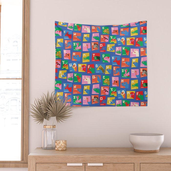 Animal Alphabet Wall Tapestry Gallery Image 2