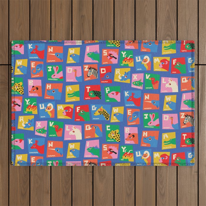 Animal Alphabet Outdoor Rug Gallery Image 1