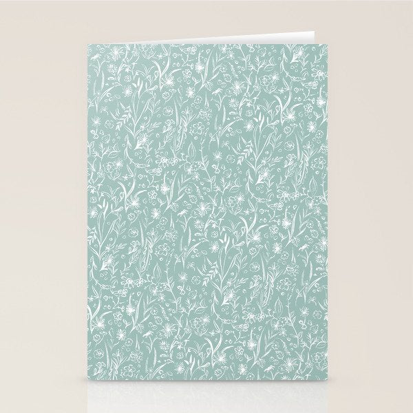 Wild Garden Drawing (Pale Blue) Stationery Card Gallery Image 2