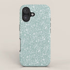 Wild Garden Drawing (Pale Blue) iPhone Case Gallery Image 1