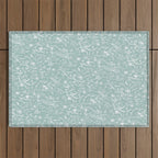 Wild Garden Drawing (Pale Blue) Outdoor Rug Gallery Image 1