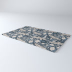 Cranes and Chrysanthemums - Indigo Blue Rug Gallery Image 3