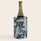 Cranes and Chrysanthemums - Indigo Blue Wine Chiller Gallery Image 1