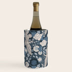 Cranes and Chrysanthemums - Indigo Blue Wine Chiller Gallery Image 3