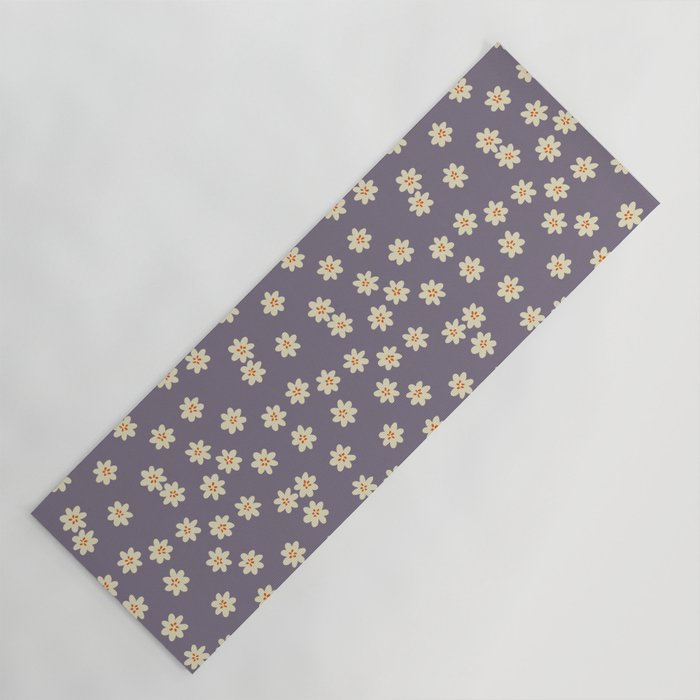 Tiny Flowers / Lavender & Orange Yoga Mat Gallery Image 1