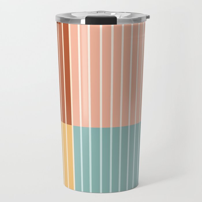 Color Block Line Abstract VI Travel Mug Gallery Image 1