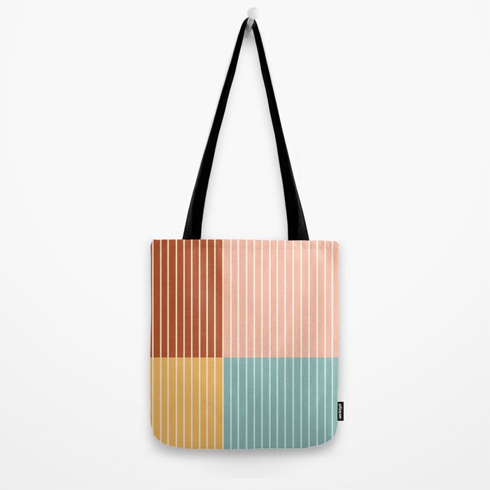 Color Block Line Abstract VI Tote Bag Gallery Image 2