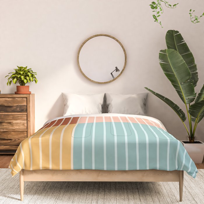 Color Block Line Abstract VI Comforter Gallery Image 3