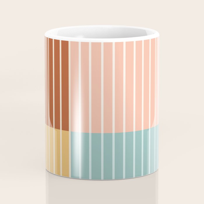 Color Block Line Abstract VI Coffee Mug Gallery Image 4