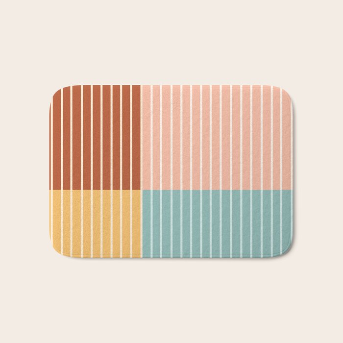 Color Block Line Abstract VI Bath Mat Gallery Image 1