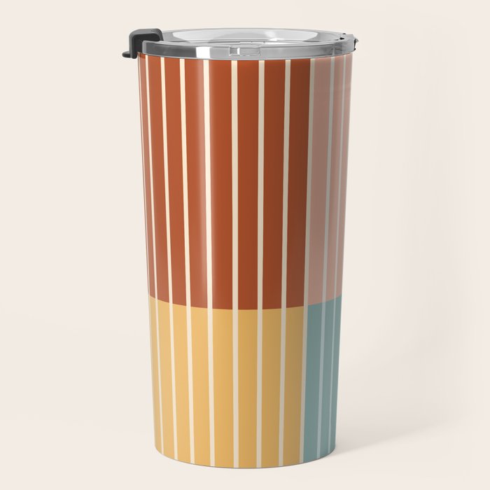 Color Block Line Abstract VI Travel Mug Gallery Image 3