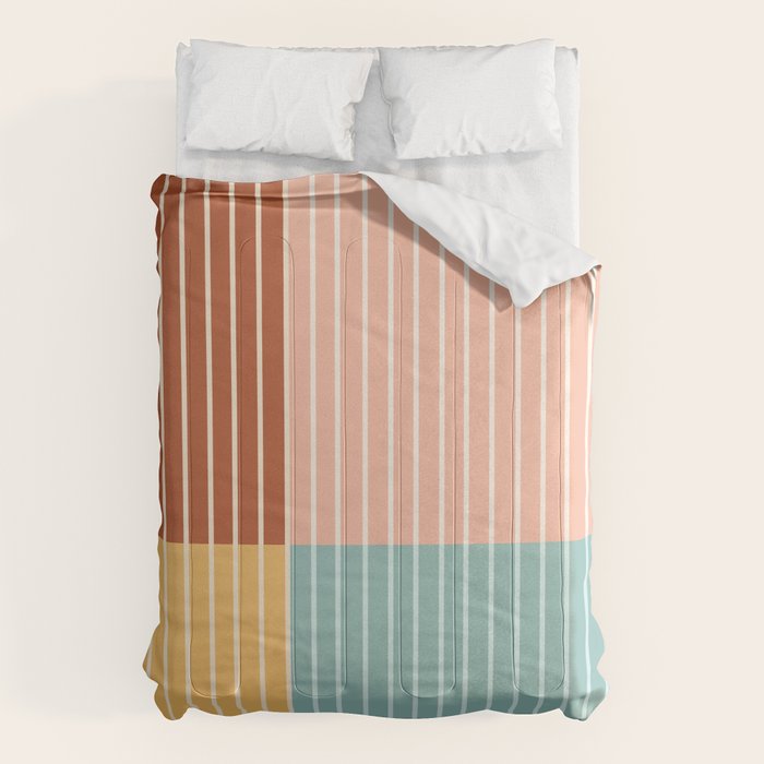 Color Block Line Abstract VI Comforter Gallery Image 6