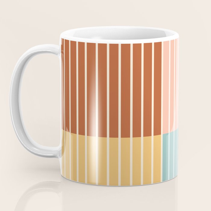 Color Block Line Abstract VI Coffee Mug Gallery Image 3