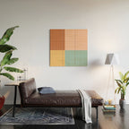 Color Block Line Abstract VI Wood Wall Art Gallery Image 2