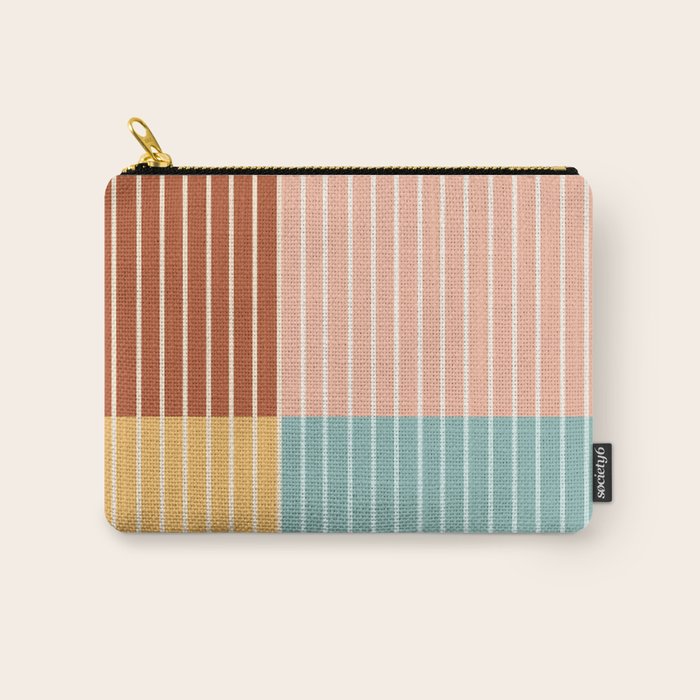 Color Block Line Abstract VI Carry All Pouch Gallery Image 1
