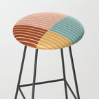Color Block Line Abstract VI Stool Gallery Image 2