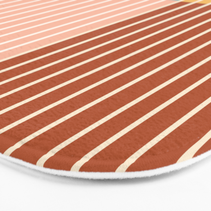 Color Block Line Abstract VI Bath Mat Gallery Image 3