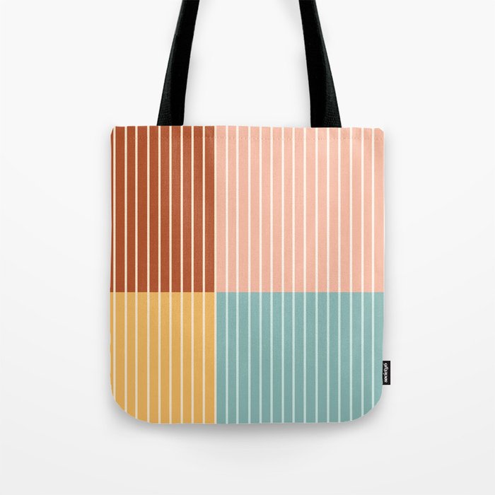 Color Block Line Abstract VI Tote Bag Gallery Image 1