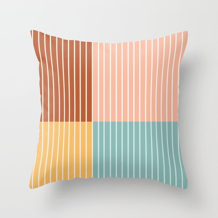 Color Block Line Abstract VI Throw Pillow Gallery Image 6