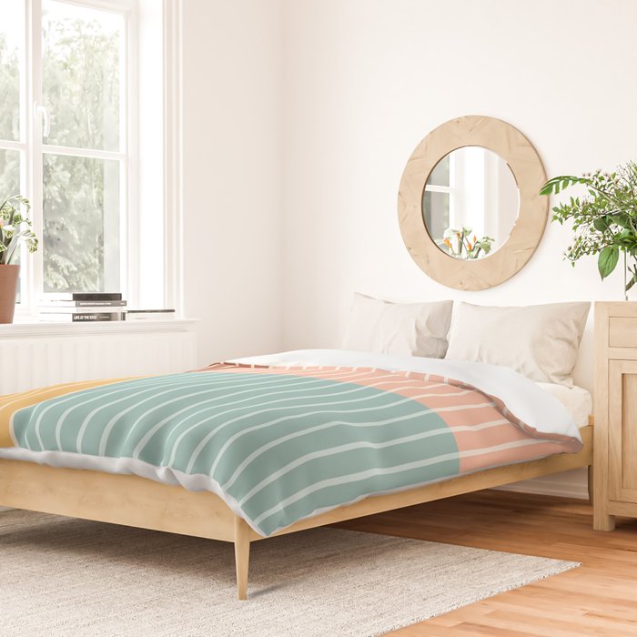 Color Block Line Abstract VI Duvet Cover Gallery Image 2