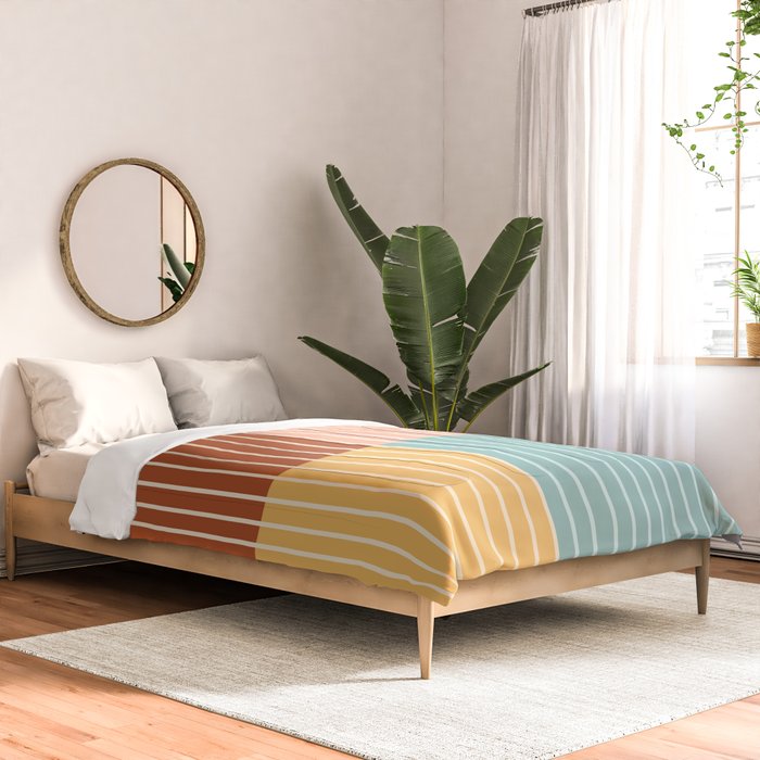 Color Block Line Abstract VI Comforter Gallery Image 2