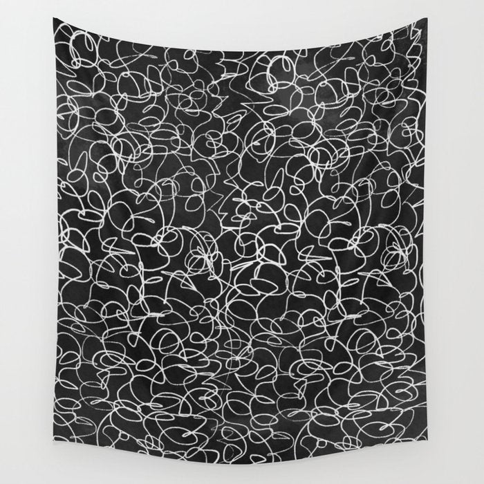 Onyx: Mid Century Abstract Art Wall Tapestry Gallery Image 4