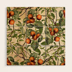 Vintage Fruit Pattern Wood Wall Art Gallery Image 1