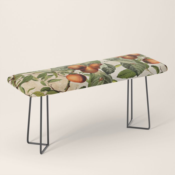 Vintage Fruit Pattern Bench Gallery Image 1