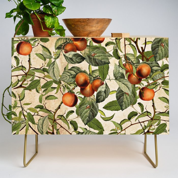 Vintage Fruit Pattern Credenza Gallery Image 1