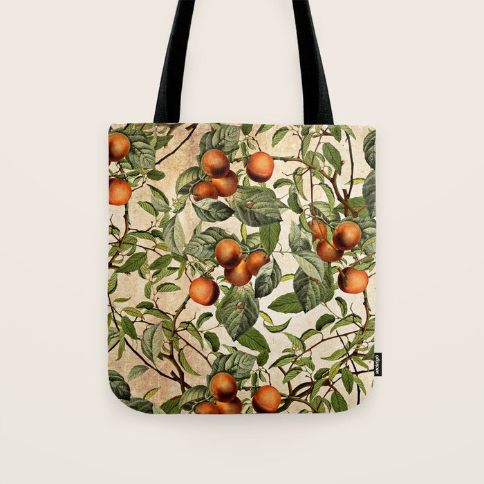 Vintage Fruit Pattern Tote Bag Gallery Image 1