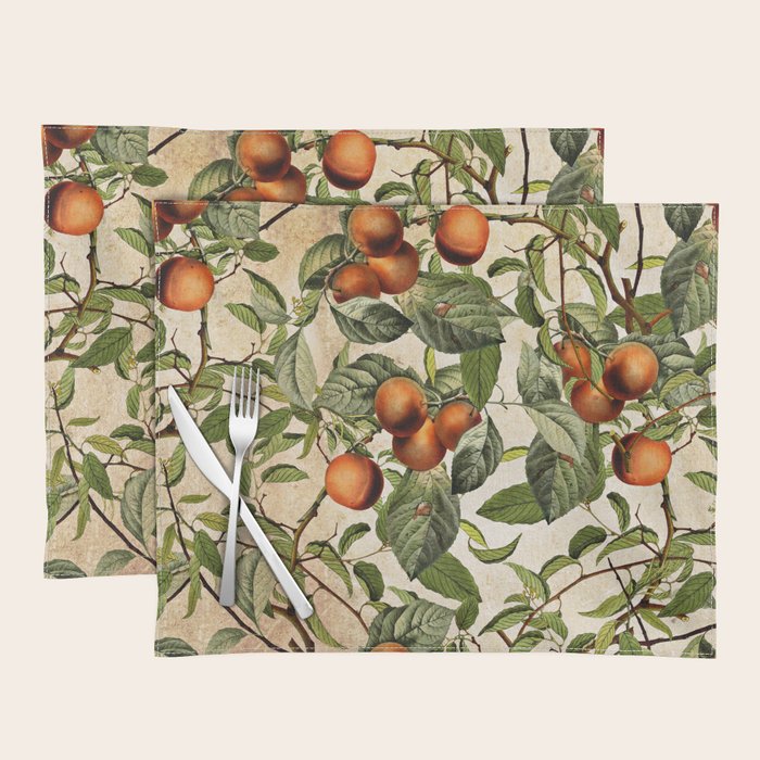 Vintage Fruit Pattern Placemat Gallery Image 1