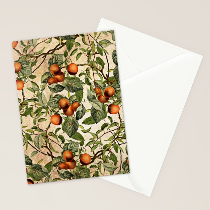 Vintage Fruit Pattern Stationery Card Gallery Image 2