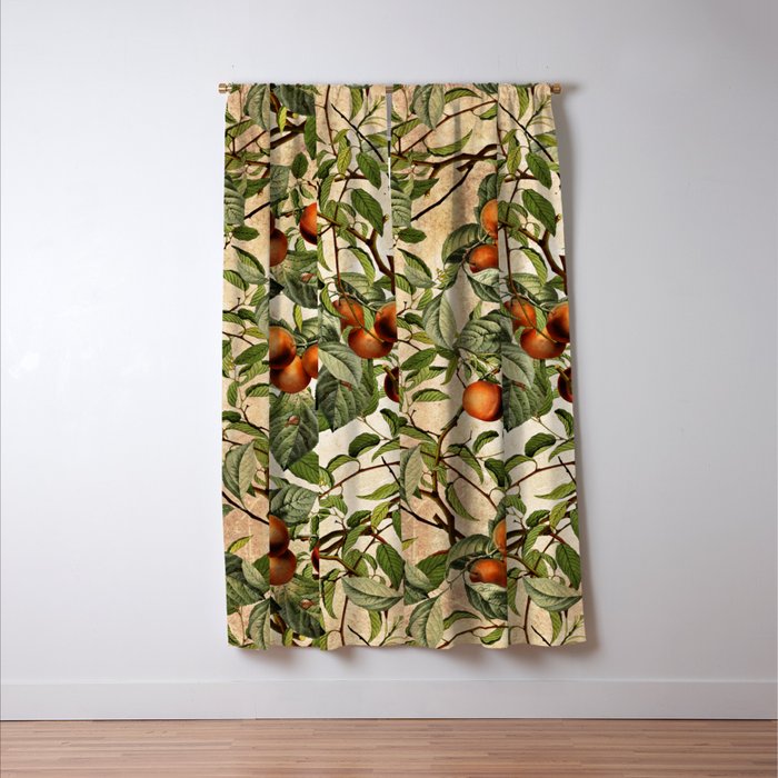Vintage Fruit Pattern Window Curtain Gallery Image 3