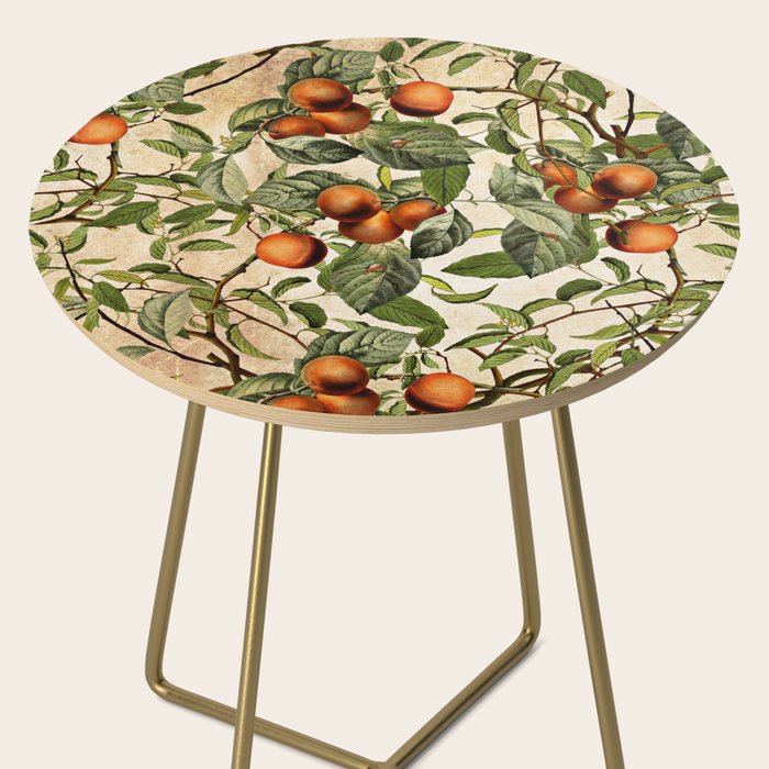 Vintage Fruit Pattern Side Table Gallery Image 2