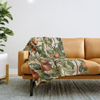 Vintage Fruit Pattern Throw Blanket Gallery Image 1