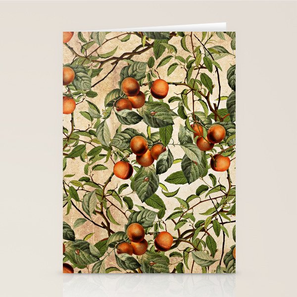 Vintage Fruit Pattern Stationery Card Gallery Image 1