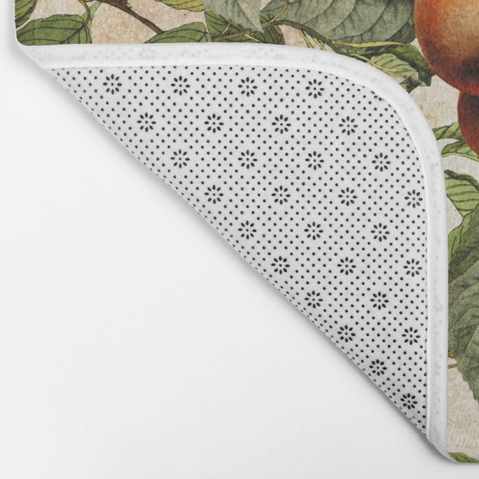 Vintage Fruit Pattern Bath Mat Gallery Image 2