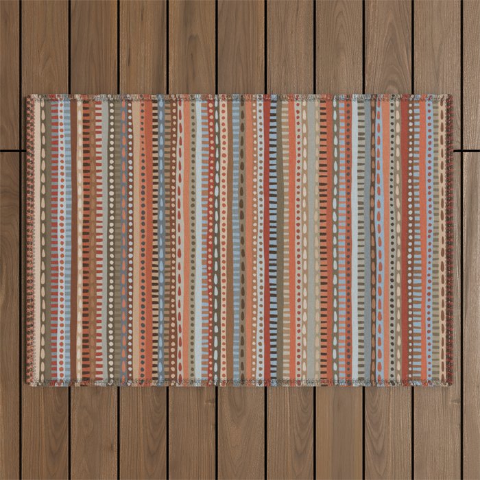 Mix of Stripes #4 Outdoor Rug Gallery Image 1