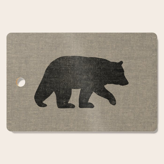 Black Bear Silhouette Cutting Board Gallery Image 1